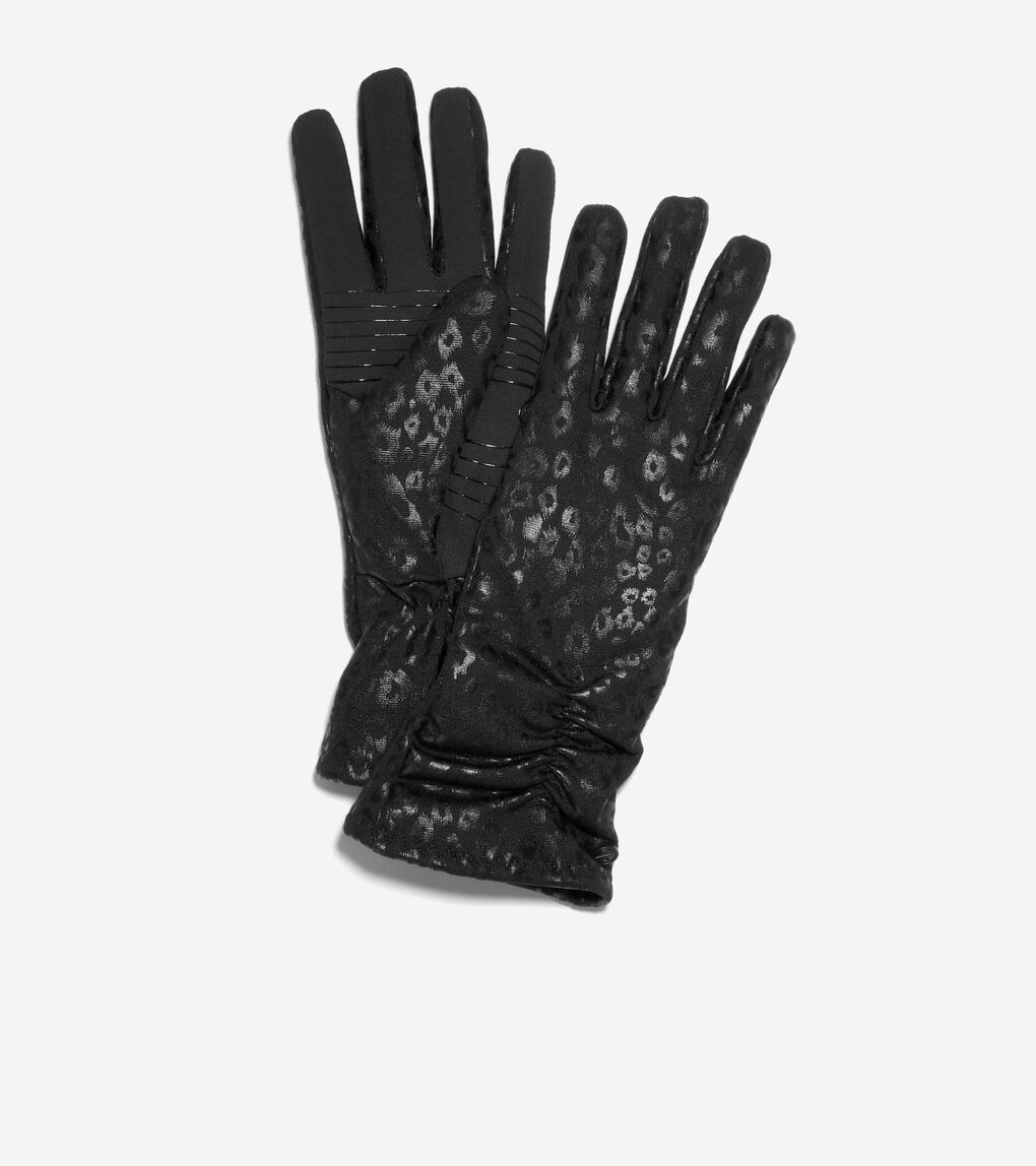 ZG LEOPARD PATTERNED GLOVE WITH RUCHING